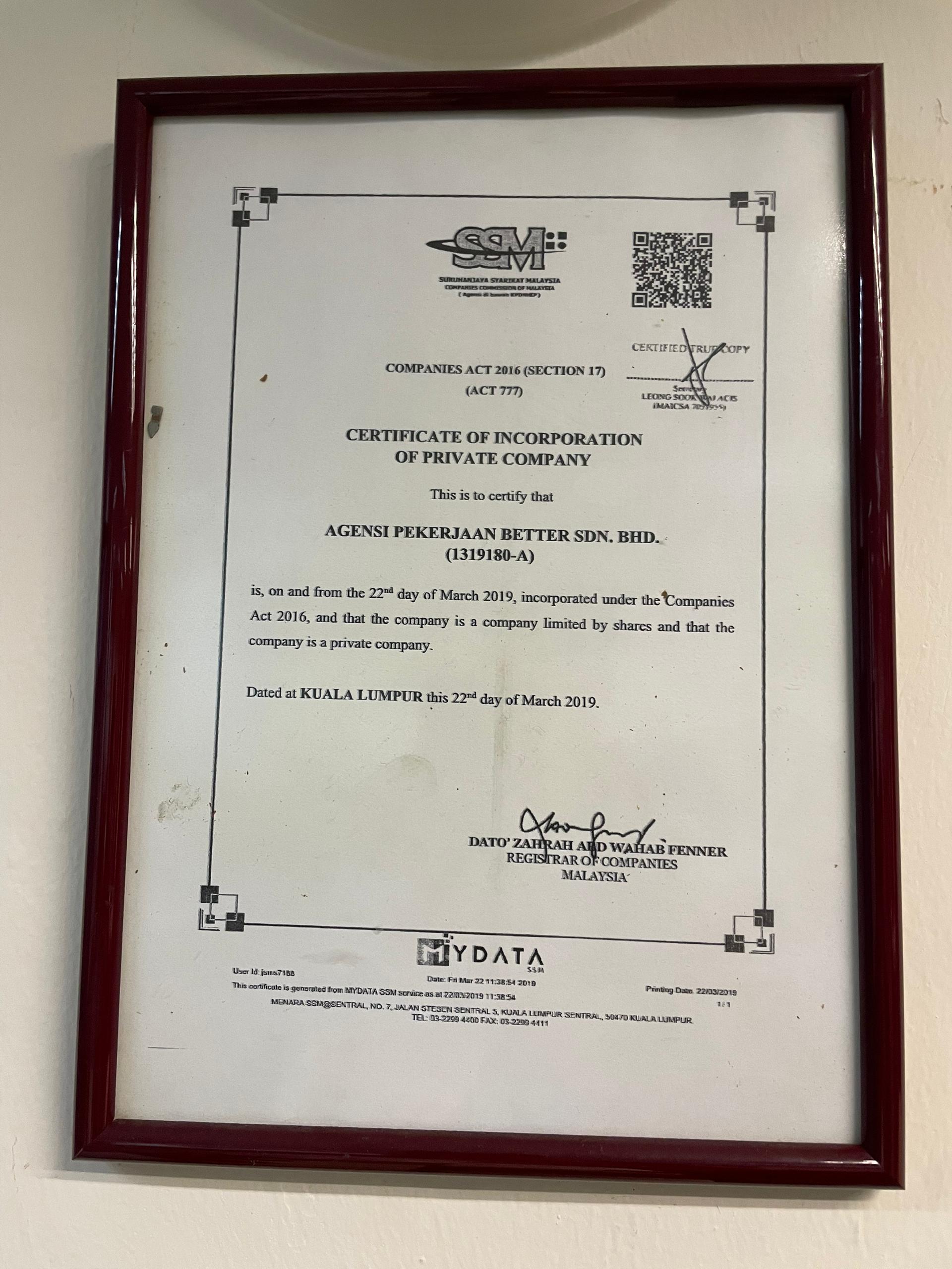 Agensi Pekerjaan BETTER Sdn Bhd