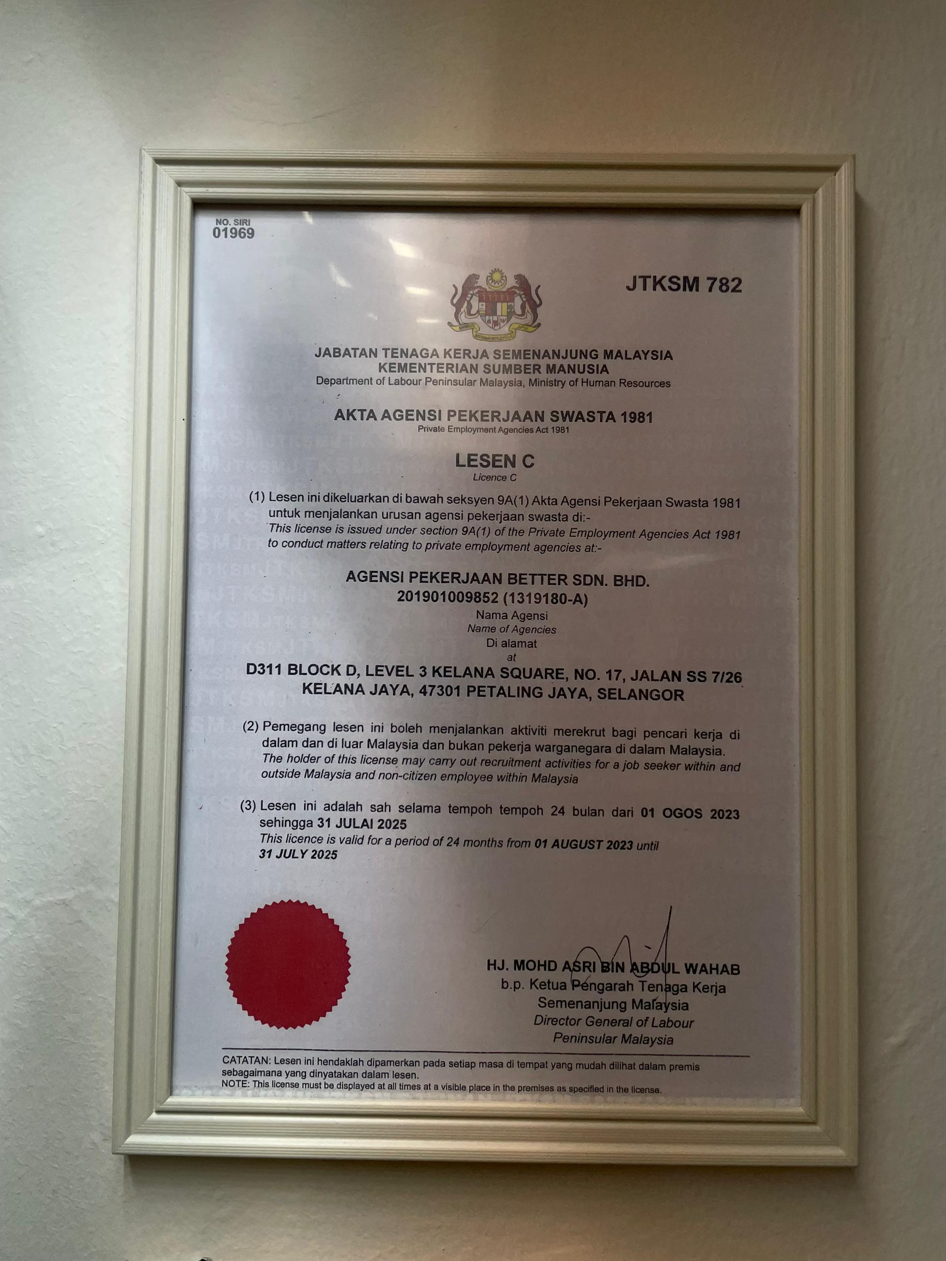 Agensi Pekerjaan BETTER Sdn Bhd